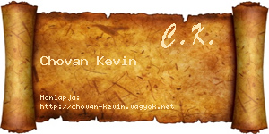 Chovan Kevin névjegykártya